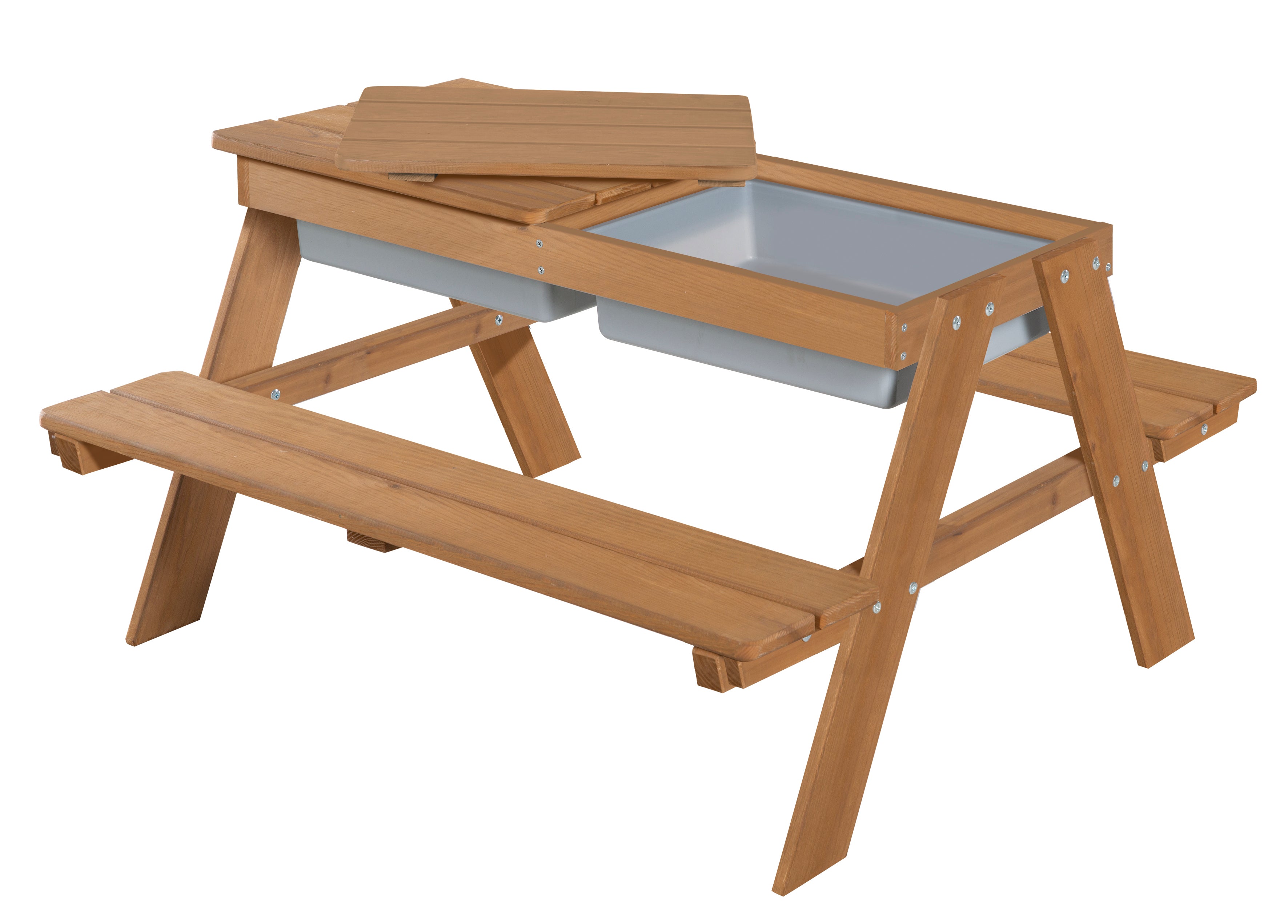 Roba 456002TEV190 Kindersitzgarnitur & Matschtisch teakholz farben – Outdoor + - Produktbild 3