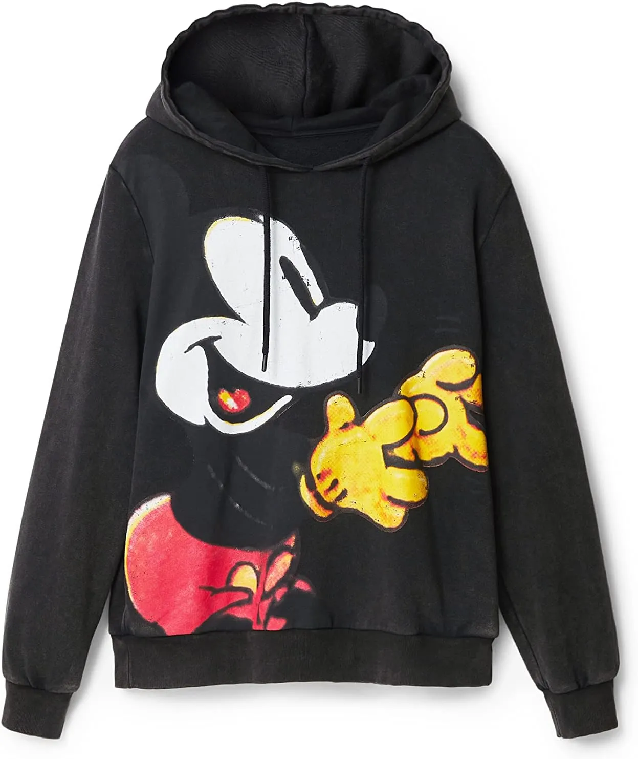 Desigual Damen Sweatshirt - Schwarzes Sweatshirt mit Mickey-Mouse-Print 22WWSK492022 GR. S