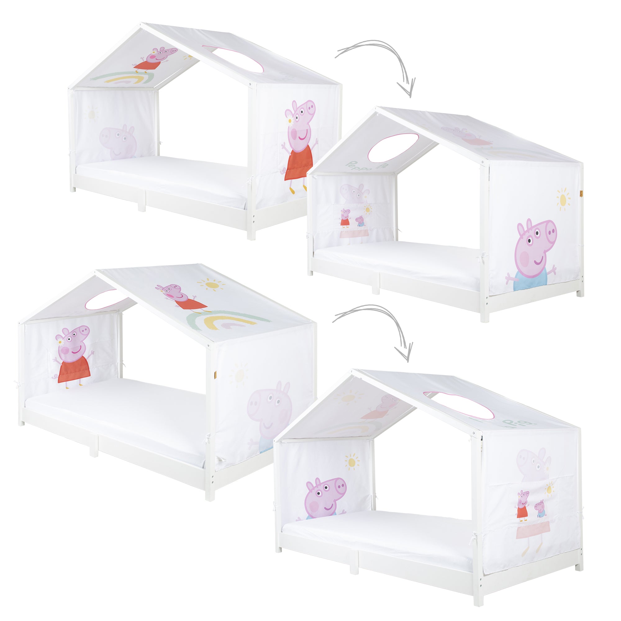 Roba 0286PP1 Hausbettbezug 90x200 cm Peppa Pig weiß – Bettenzubehör - Produktbild 5