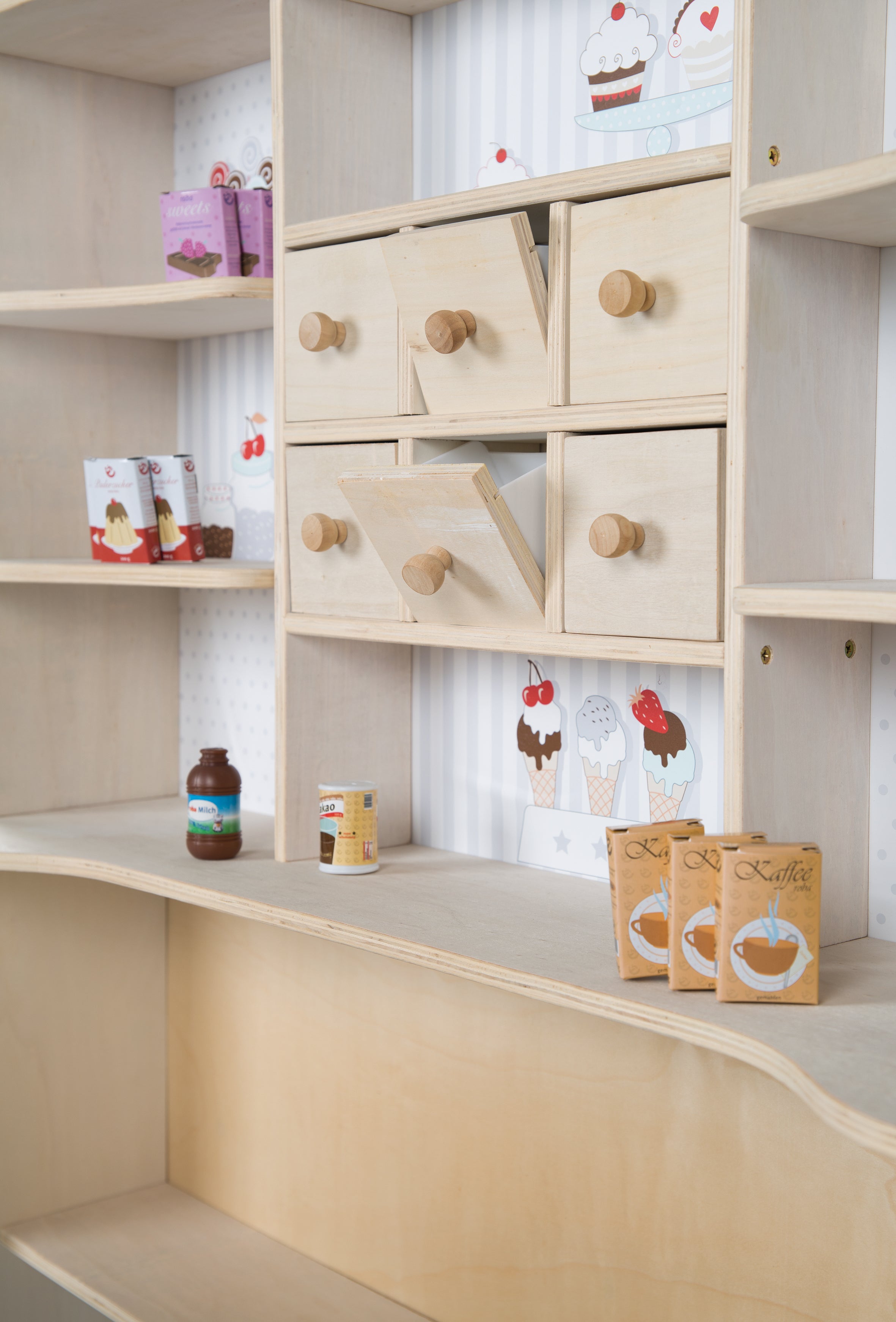 Roba 480020ZU Verkaufsstand mit Zubehör 9714 natur lackiert – Rollenspiel - Produktbild 4