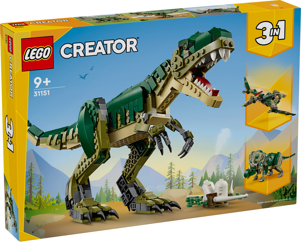 LEGO, 31151, Creator, T.Rex, 3-in-1-Kinderspielzeug, Tier, Dinosaurier, Reptil, T-Rex