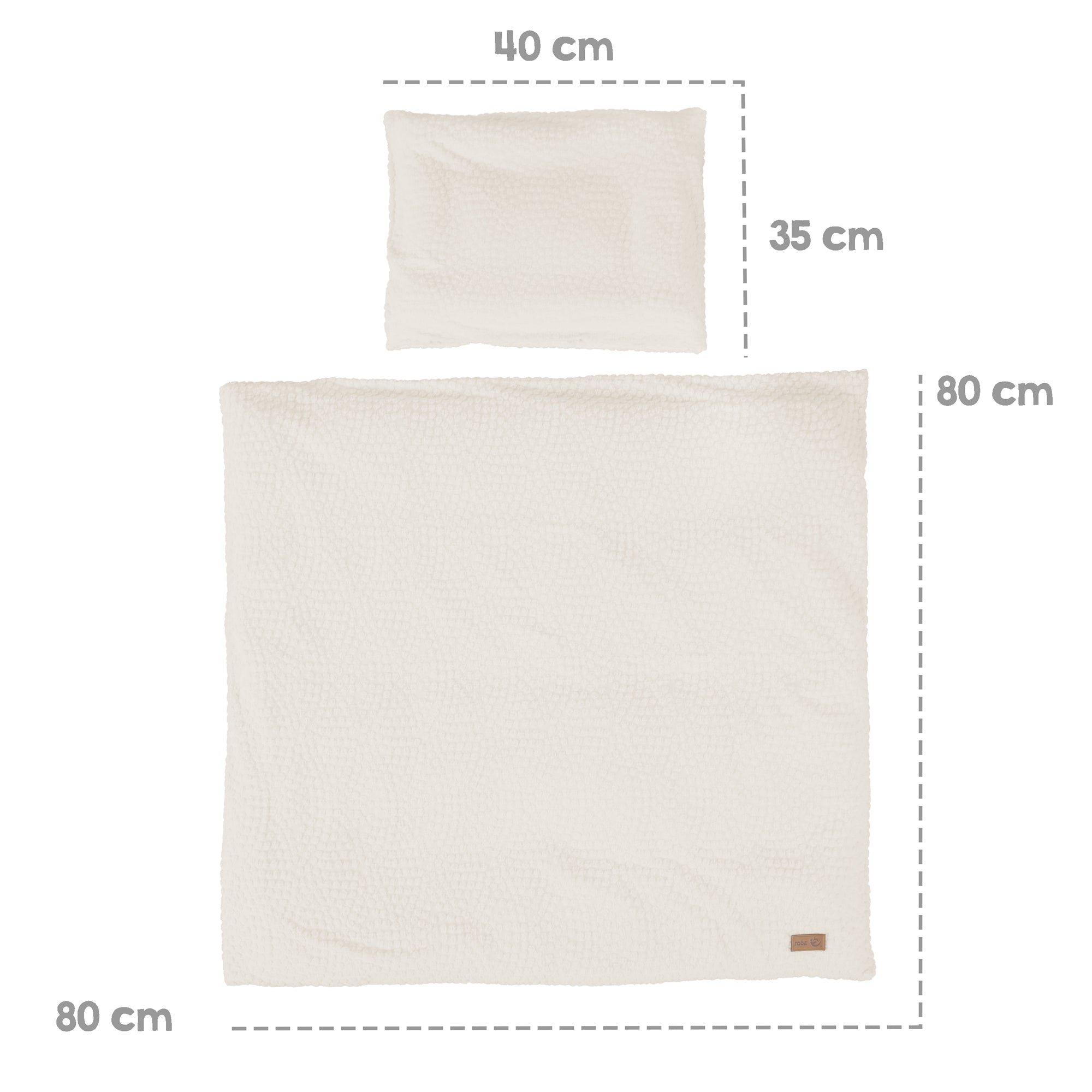 Roba 314090G281 Wiegenset 2-tlg 'Seashells' oyster neutral weiß – Bettwäschen - Produktbild 7