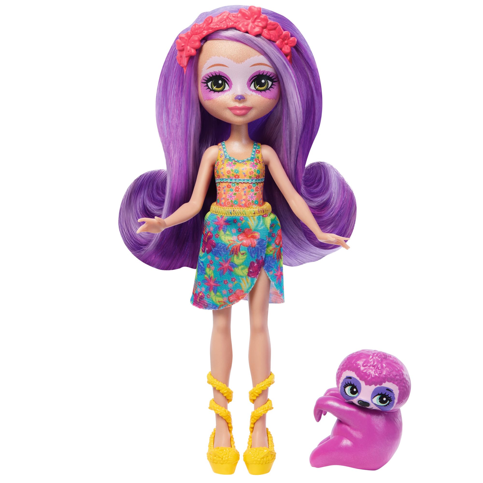 Mattel Enchantimals Sunshine Beach Sabindra Sloth Puppe - HRX82