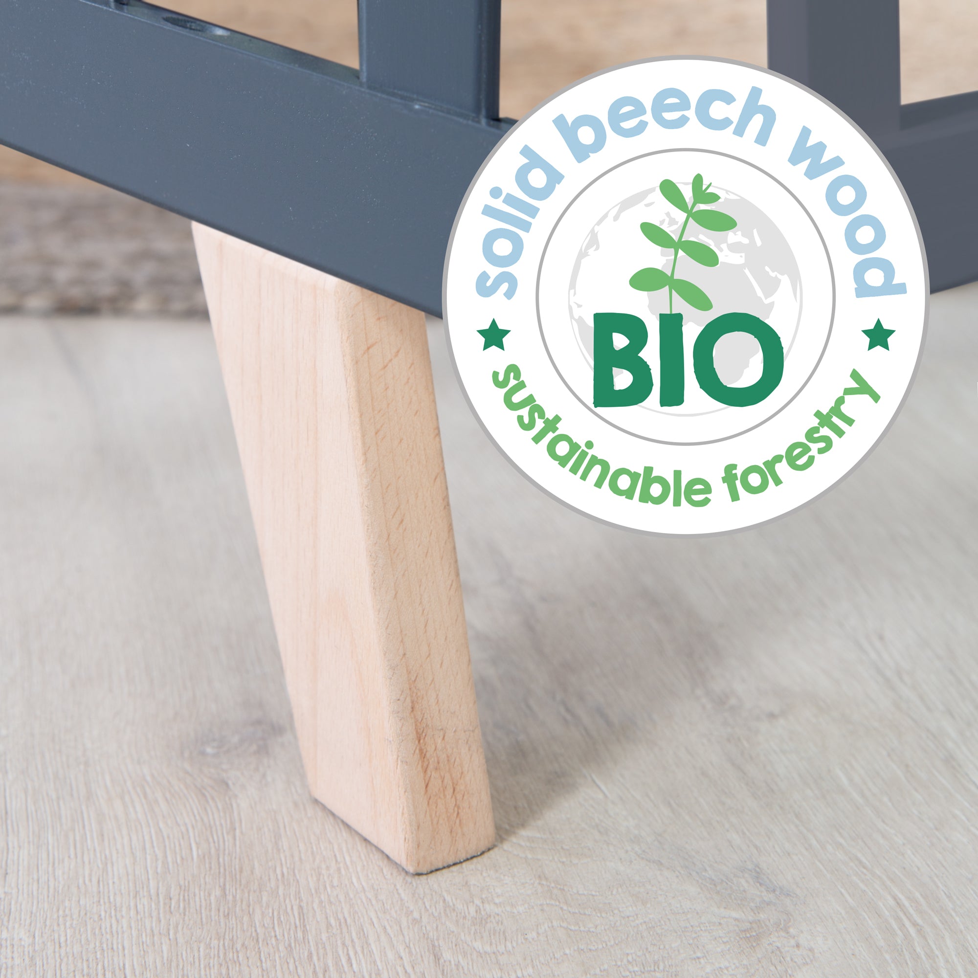 Roba 0242ANL245 Laufgitter 75x100 cm +Füße Greyish anthrazit - Produktbild 8