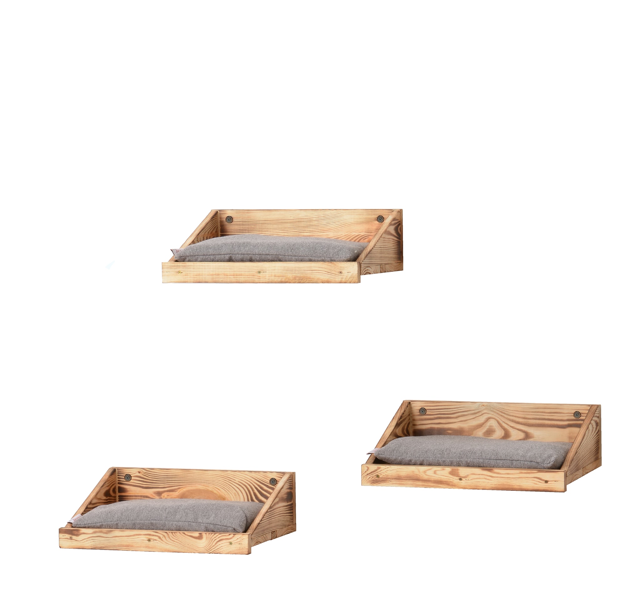 Rohrschneider – RS 22188.102 – 3-er Set Wandmulde Karlsson – Grau – Haustiermöbel