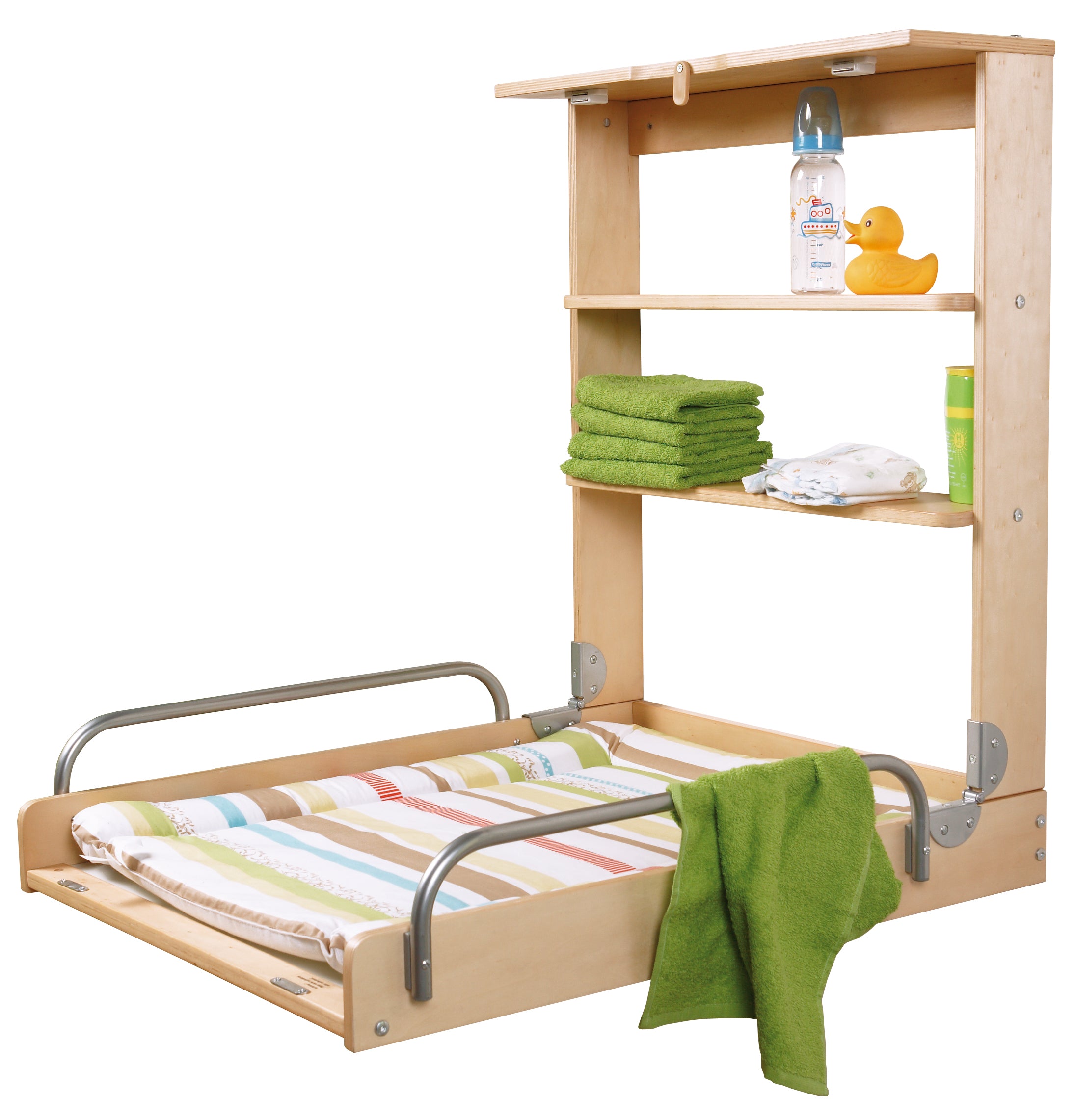 Roba 26015V97 Wandwickelregal Dschungelbaby natur lackiert – Wickeln & Baden - Produktbild 5
