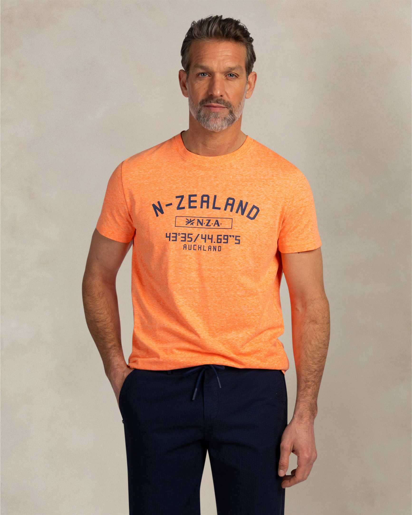 NZA 26CN720FM T-Shirt - Orange / Print - Bild 5