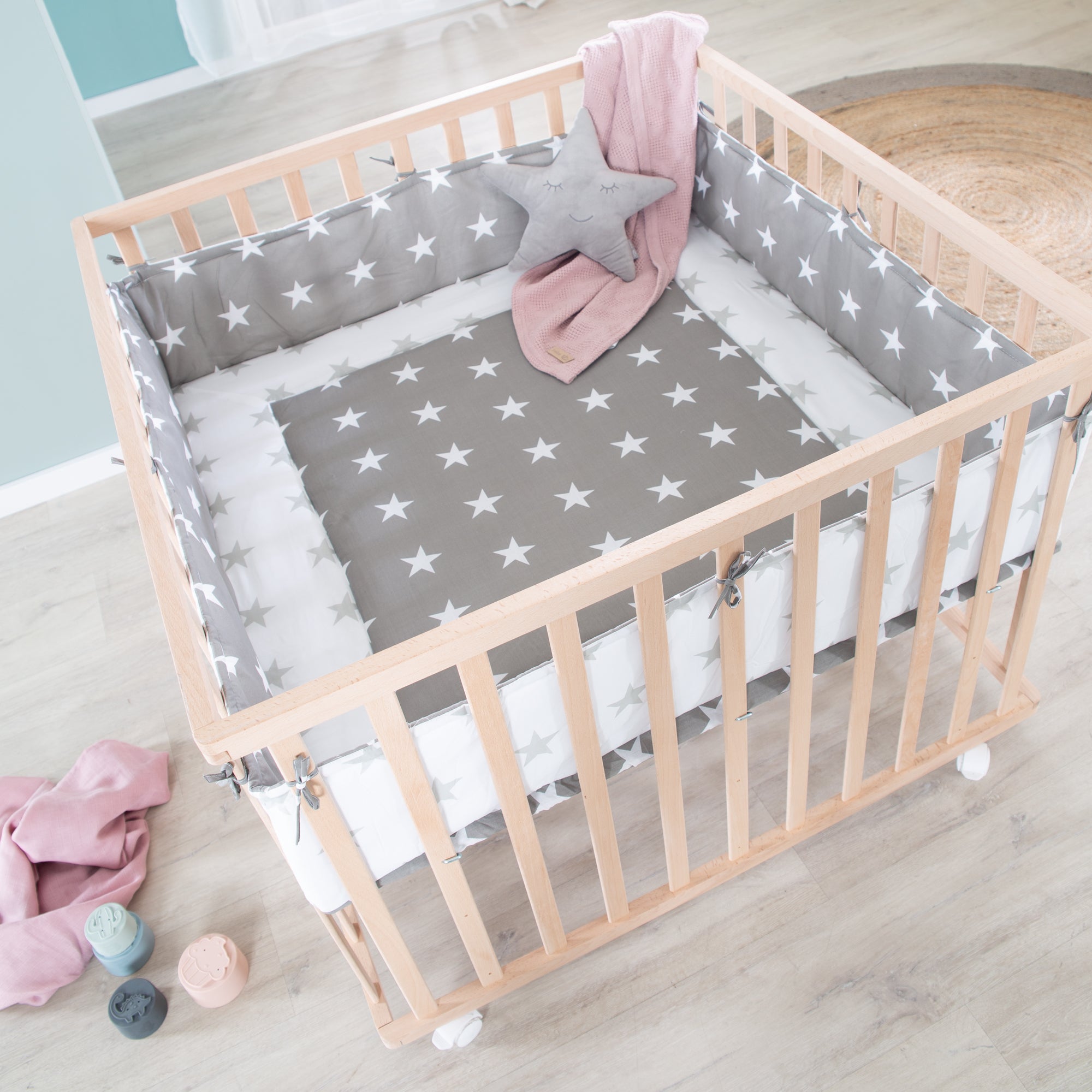 Roba 0246NAV190 Laufgitter 100x100 Little Stars Bio Buche natur - Produktbild 9