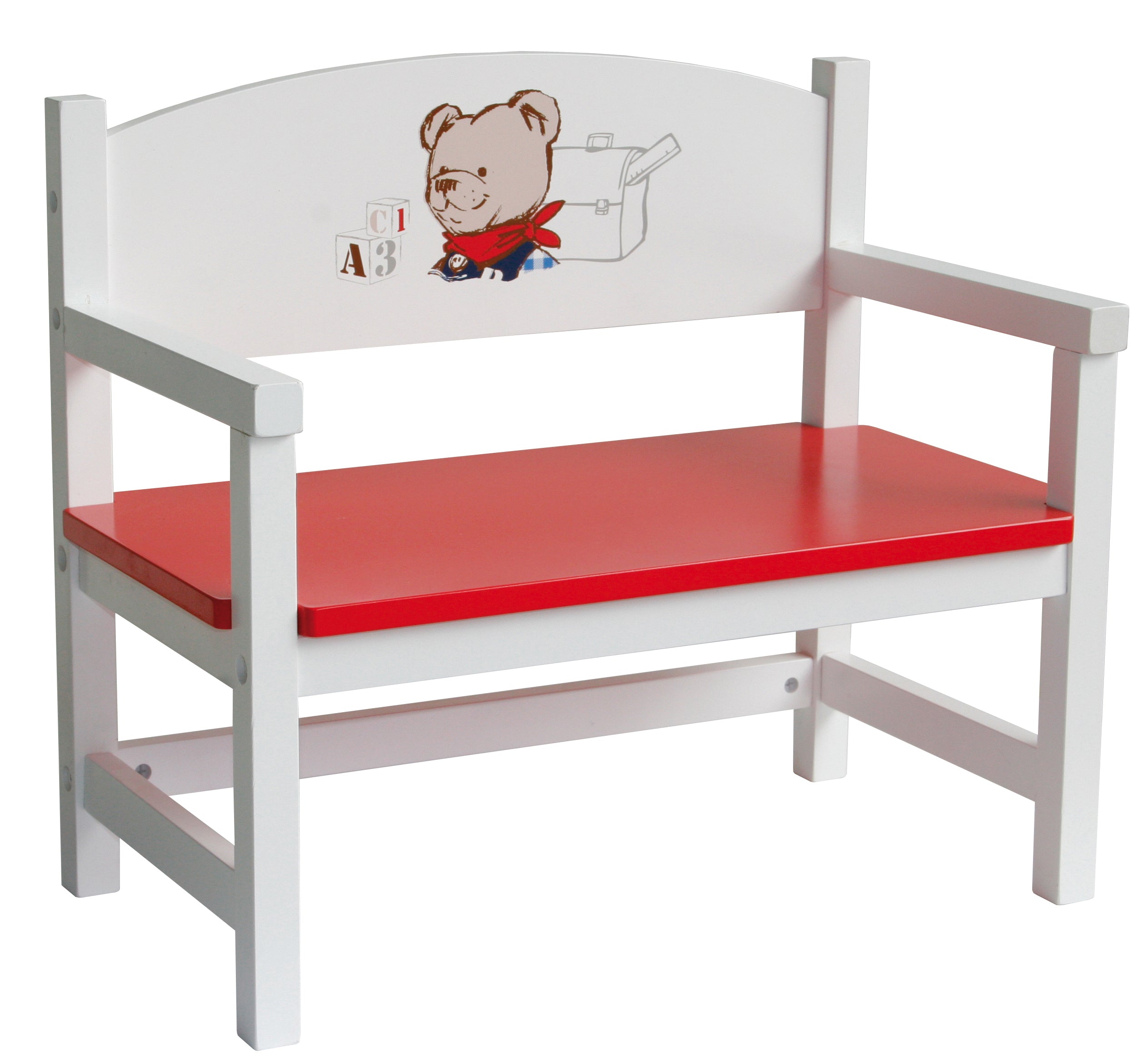 Roba 98837 Puppenbank Teddy College weiß – Puppenmöbel & Häuser - Produktbild 2