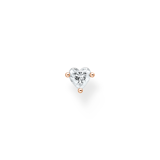Thomas Sabo Ohrringe Einzel Ohrstecker Herz Rosegold Thomas, Sabo, Ohrringe, Einzel, Ohrstecker, Herz, Rosegold, Zubehor, Diamant, Schmuck, Ring, Ohrring