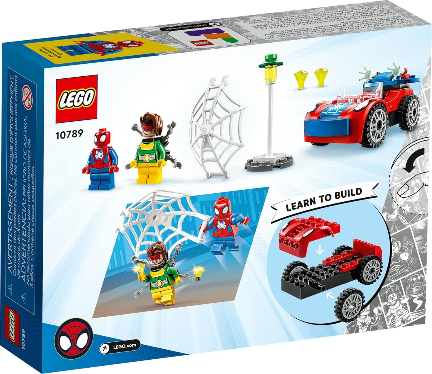 LEGO 10789 Marvel Spider-Mans Auto und Doc Ock Bauset LEGO Marvel Super Heroes 10789 Spider-Mans rotes Auto mit Minifiguren von Spider-Man und Doc Ock