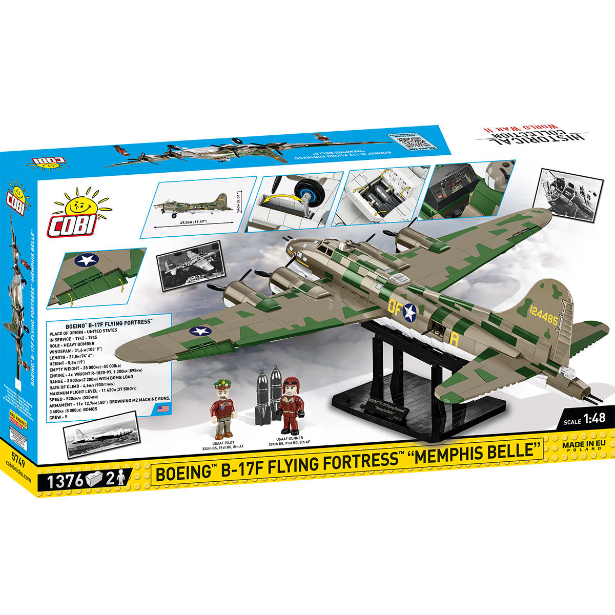 COBI 5749 - BOEING B-17F FLYING Fortress Memphis - Bild 2