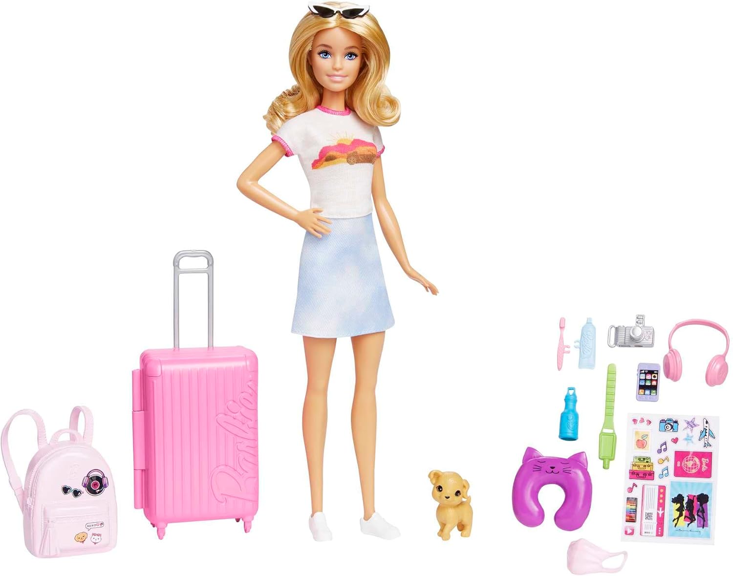 Barbie Refreshed Travel Barbie HJY18 Figur, Puppe, Spielzeug, Person, Gesicht