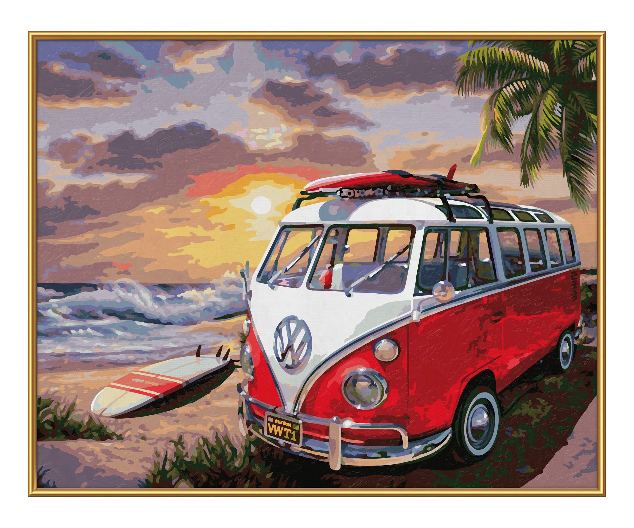 Schipper Mnz - Volkswagen T1 - Kultauto Als Malset Auf Leinwand 609130861 Wohnwagen, Transport, Transporter, Fahrzeug, Auto