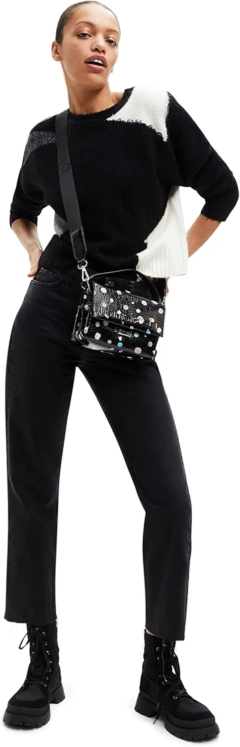 Desigual Damen Pullover - Strickpullover mit geometrischem Design 22WWJF142000 GR. M