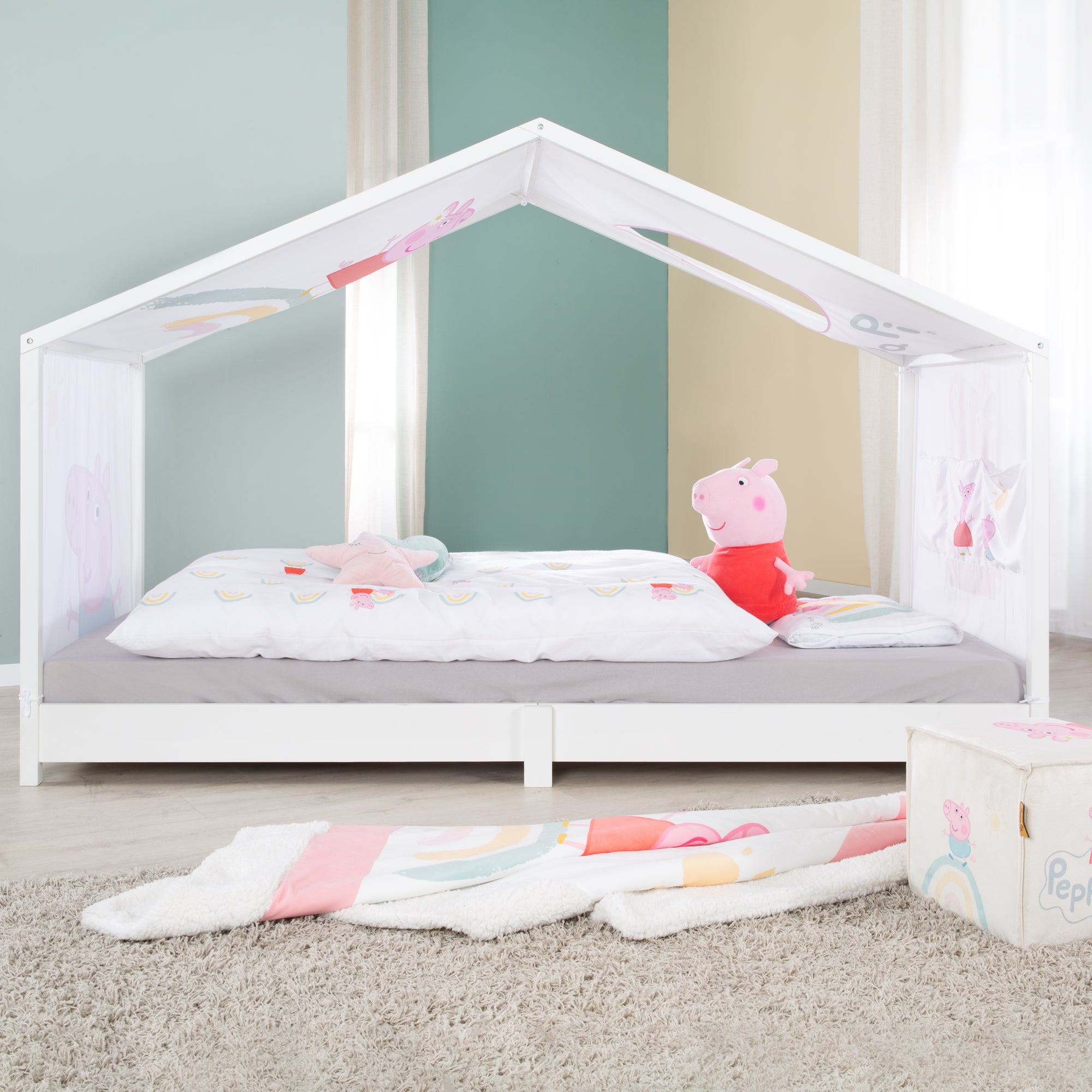 Roba 0286PP1 Hausbettbezug 90x200 cm Peppa Pig weiß – Bettenzubehör - Produktbild 8