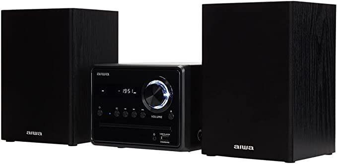 Aiwa_MSBTU-300_Micro-HiFi-System_mit_Bluetooth,_CD,_USB,_FM-Radio,_Schwarz, Elektronik, Stereo, Lautsprecher