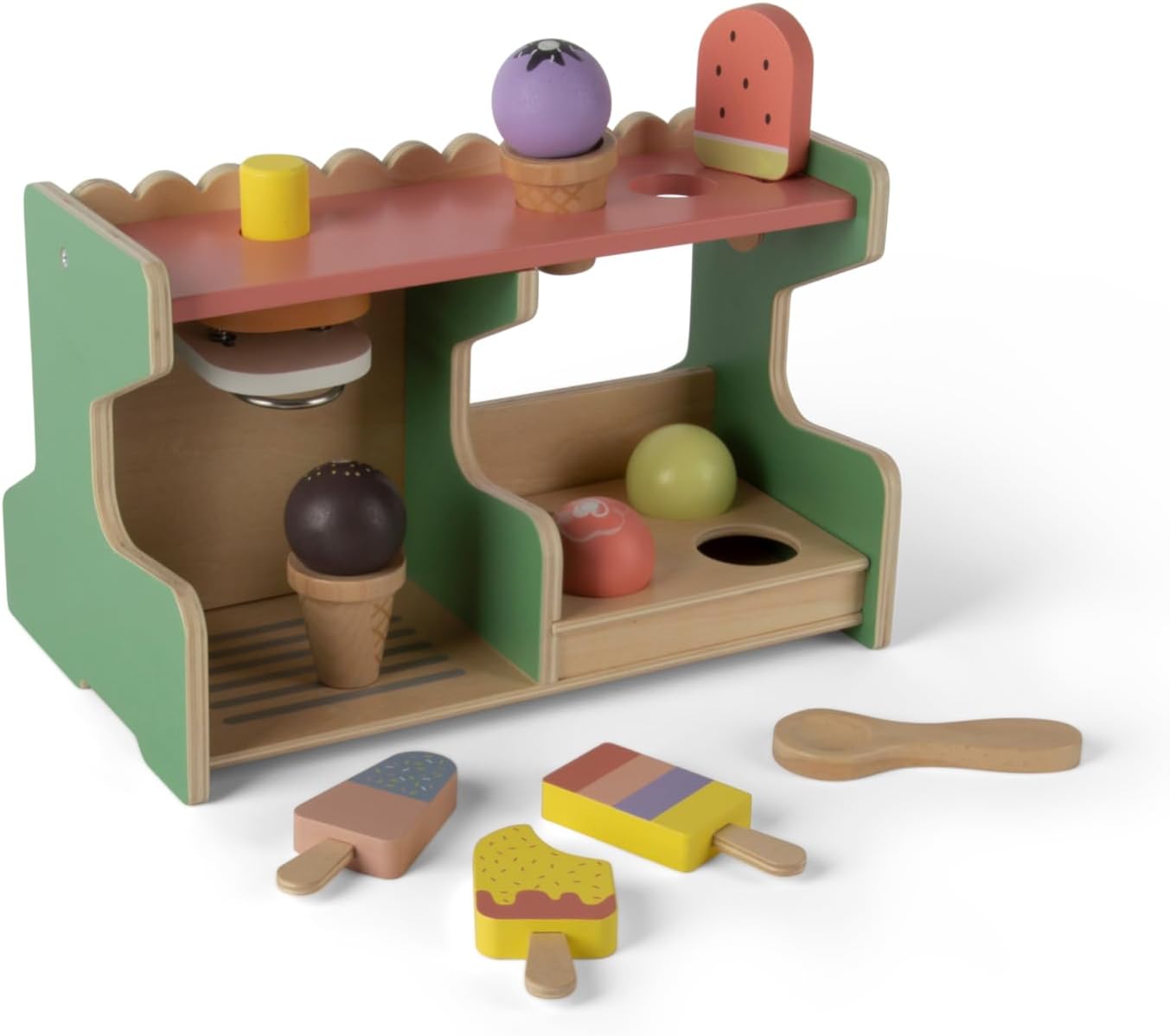 Dantoy 4774 Eiscreme-Shop - Holzspielset in Geschenkbox, 12-teilig Dantoy 4774 Eiscreme-Shop - Holzspielset in Geschenkbox, 12-teilig