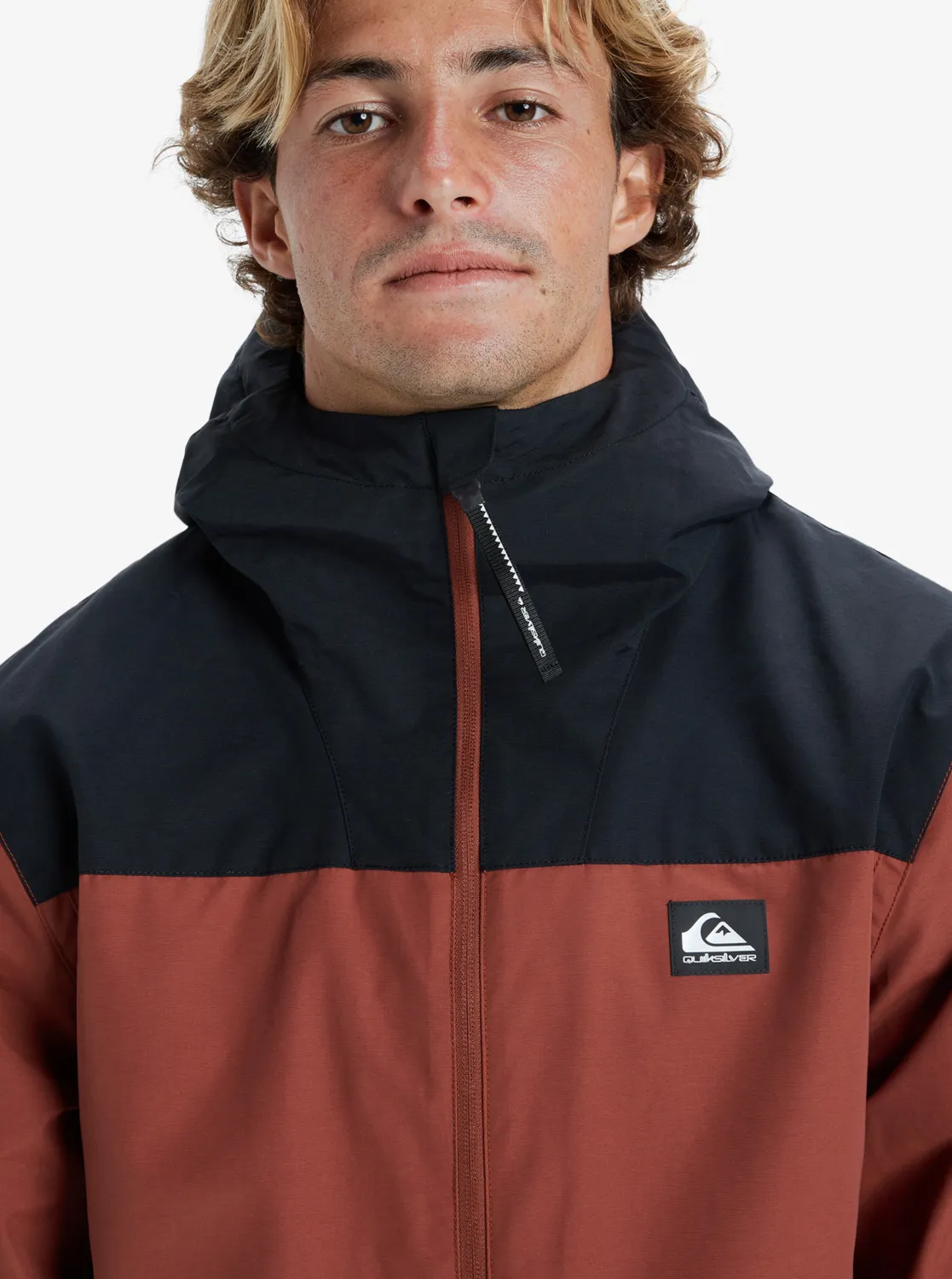Quiksilver Overcast 3K Warm - Isolierende Kapuzenjacke für Männer Terracotta GR. L