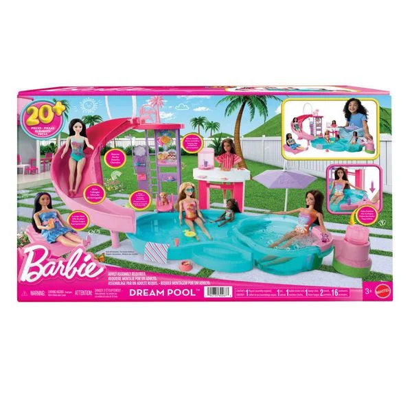 Barbie® Traumpool Spielset mit Rutsche