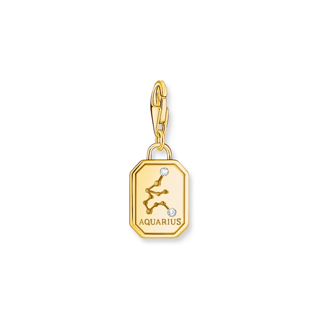 Thomas Sabo Anhänger Zodiac Wassermann Charm-Club Vergoldet Gelbgold 2155-414-39 Zubehor, Anhänger, Gold