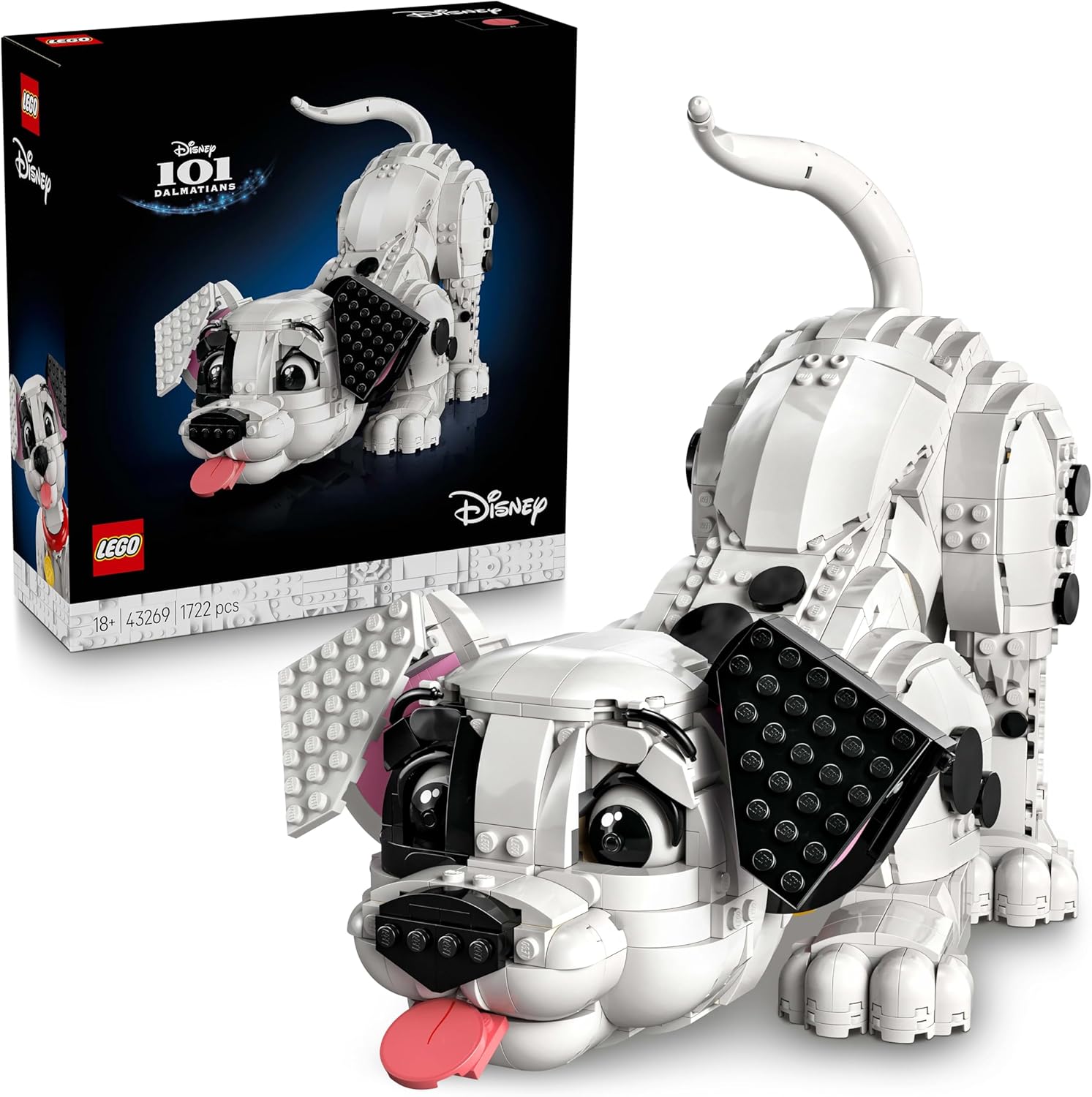 LEGO® Disney Classic 43269 Welpe aus 101 Dalmatiner – Verpackung, Zubehör und Details sichtbar
