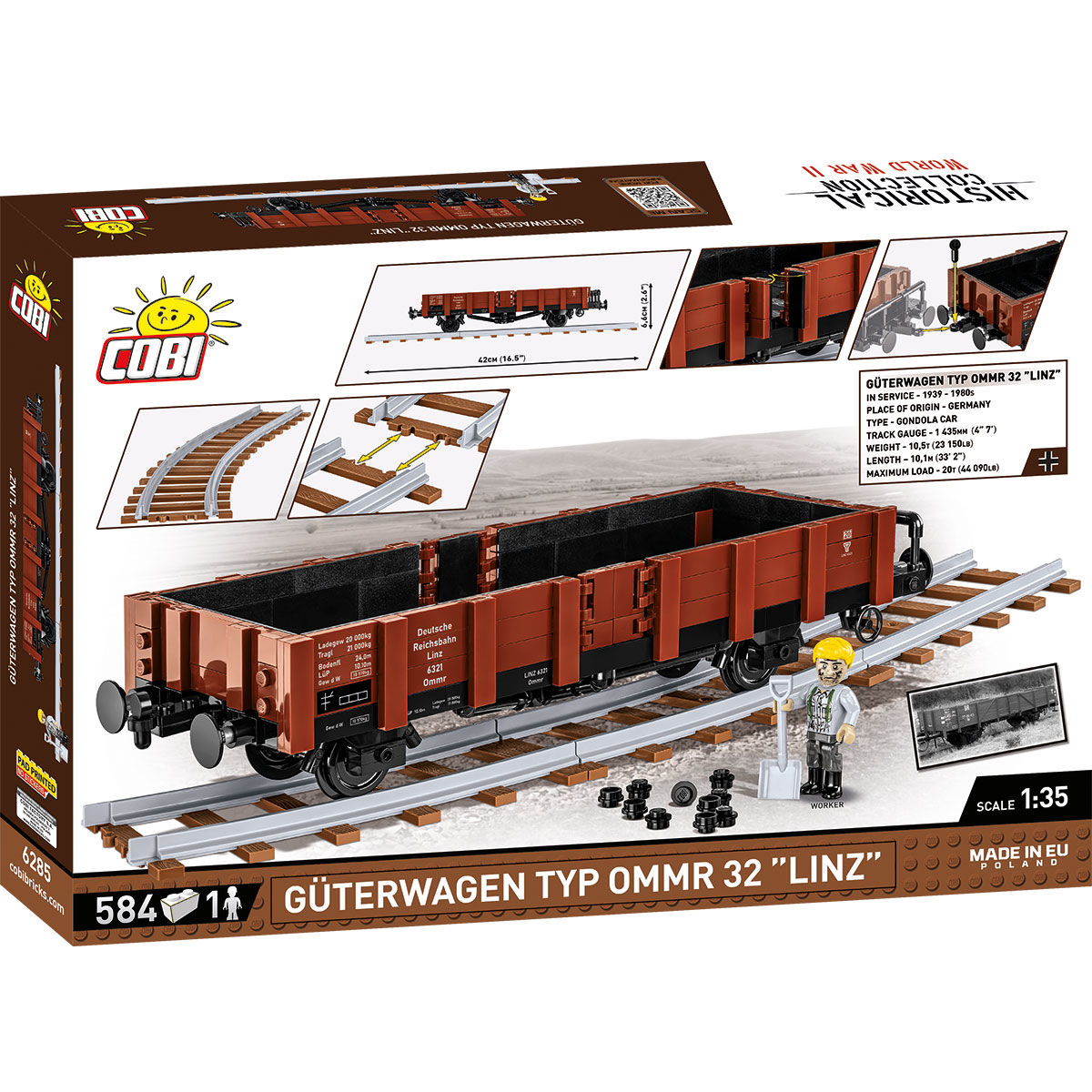 COBI 6285 - Güterwagen TYP OMMR 32 ''linz'' SCALE 1: - Bild 2