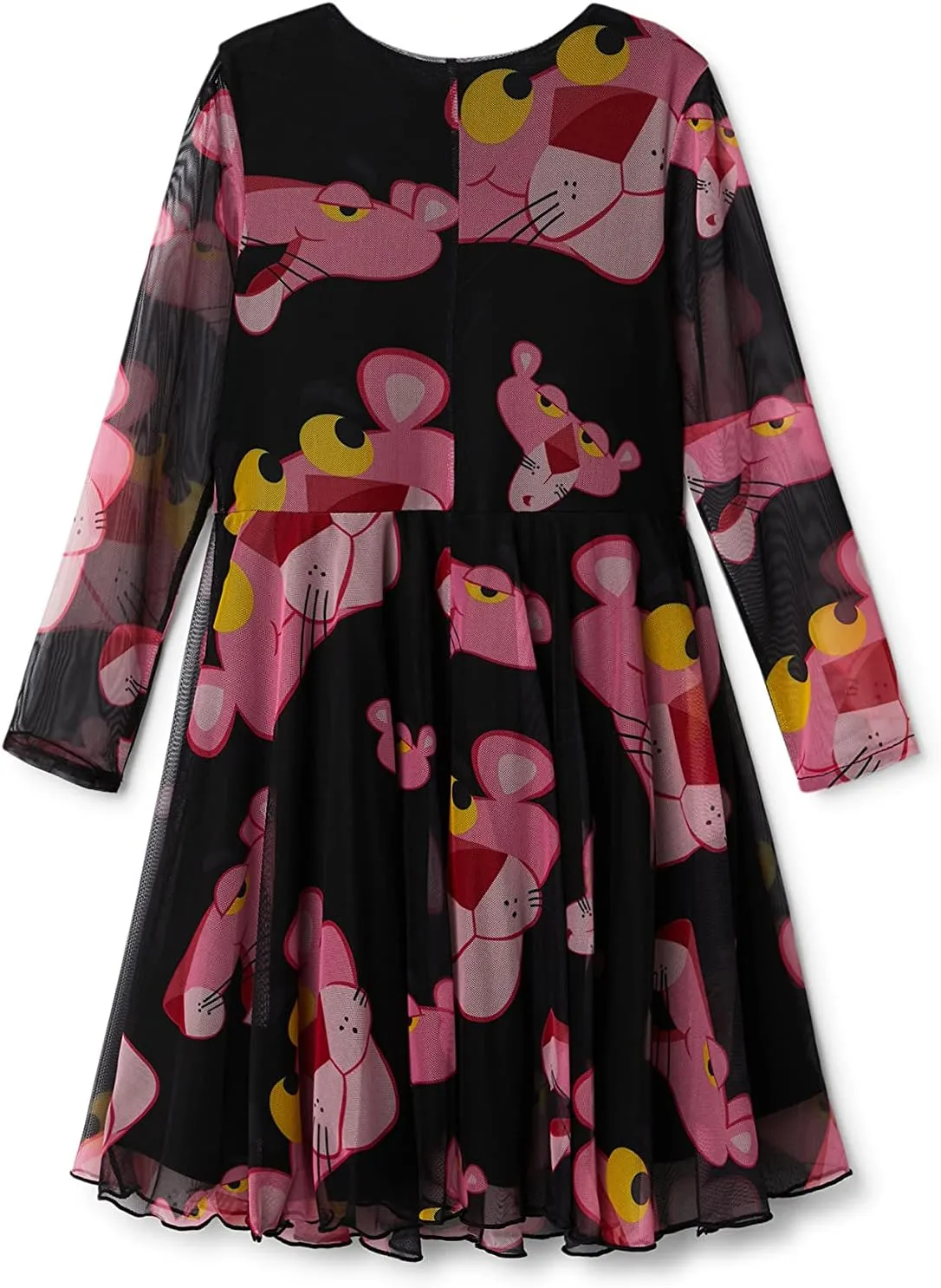 Desigual Mädchen Kleid - Schwarz mit Pink-Panther-Motiv 22WGVK162000/9