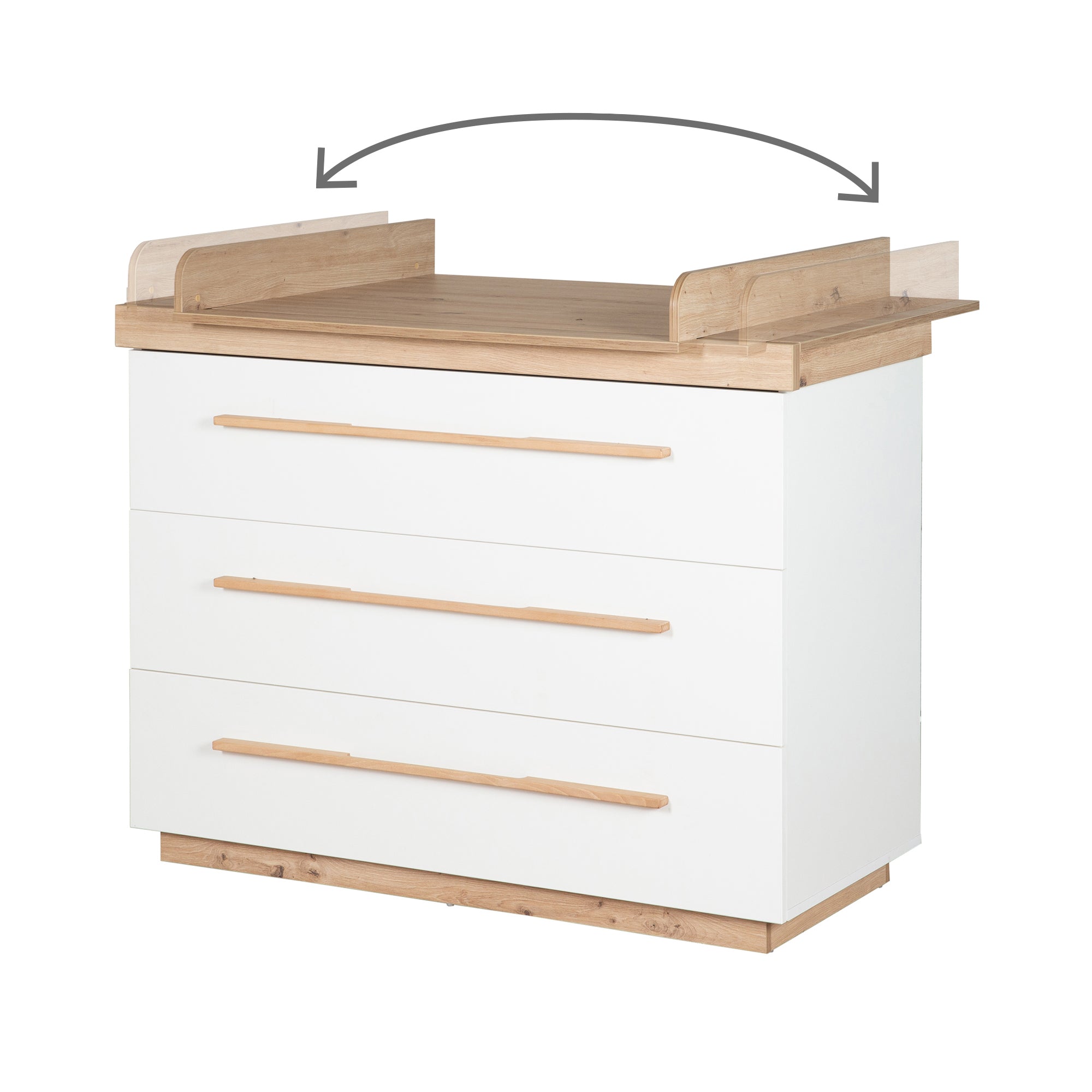 Roba 1731889 Wickelkommode breit Lumo weiß - Produktbild 8