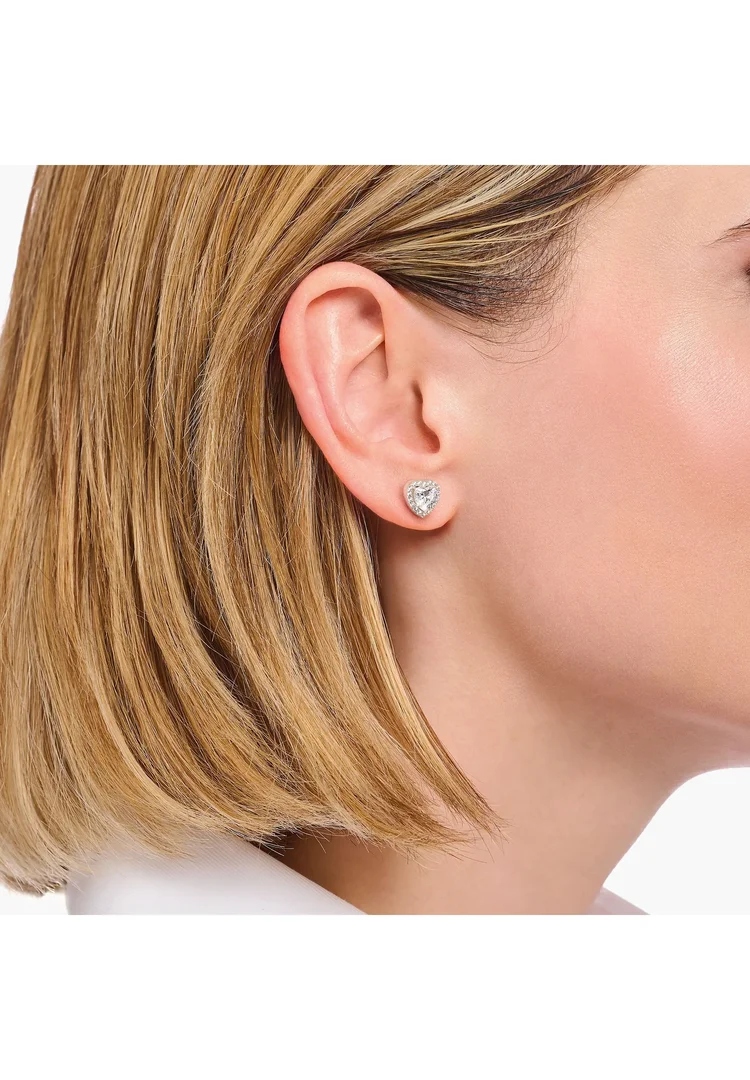 Thomas Sabo Ohrstecker Halo Stein Herz Weiß Silber H2305-051-14