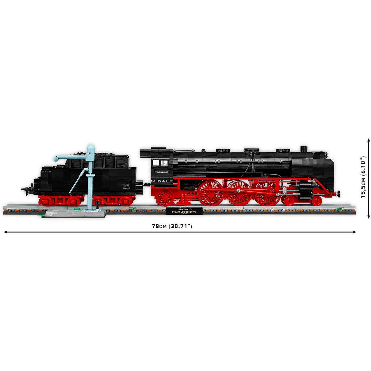 COBI 6286 - DR BR 03 STEAM Locomotive & Watercrane - Bild 11