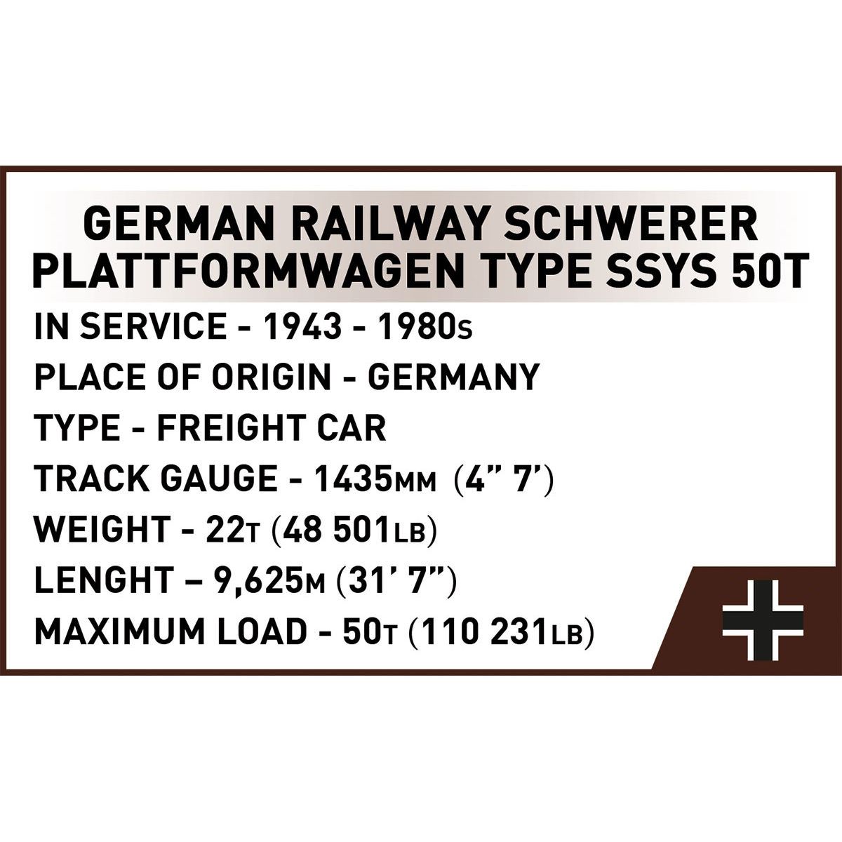 COBI 6284 - GERMAN RAILW. SCHW. PLATTW. SCALE 1:35 - Bild 12