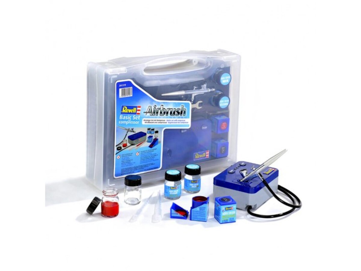 Revell_39199_Basic_Set_mit_Kompressor_Revell_Airbrush_Komplett-Set_für_Einsteiger