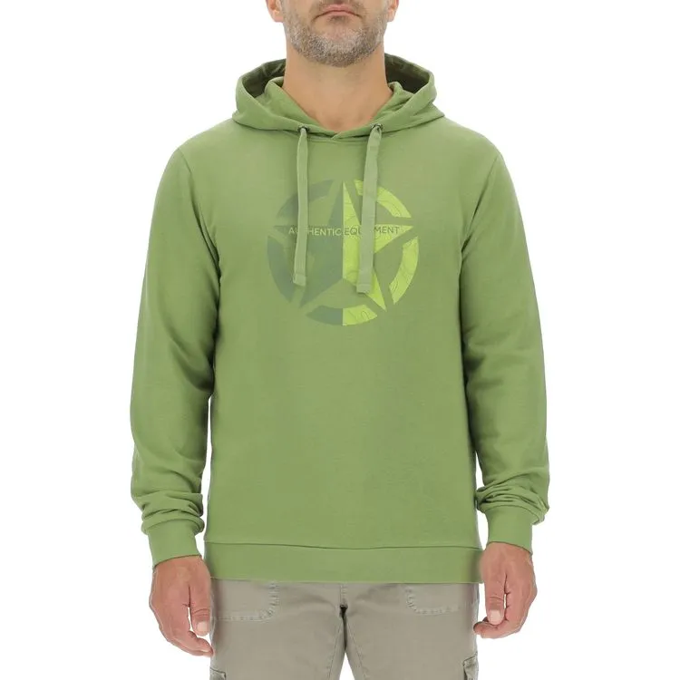 JEEP Herren Hoodie O103279GN - Grün mit großem Stern-Print GR. XXL