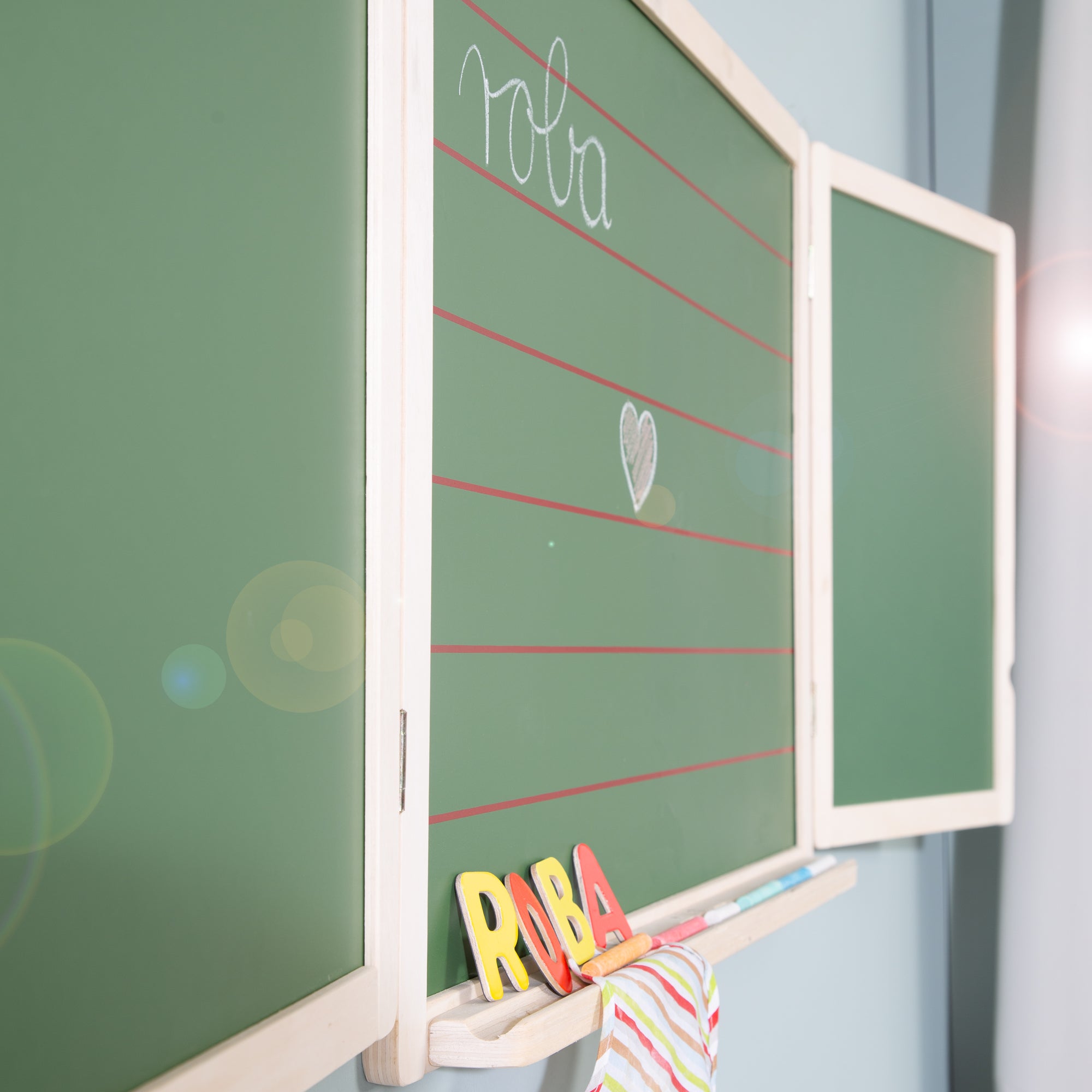 Roba 0695ZU Hängetafel Holz mit Zubehör natur lackiert – Tafeln - Produktbild 5