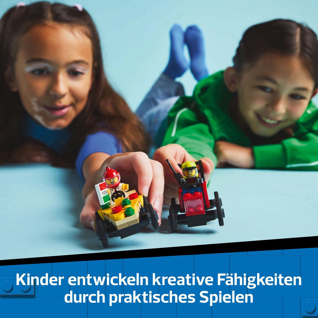LEGO® City 60458 Pizzalieferwagen vs. Löschauto
