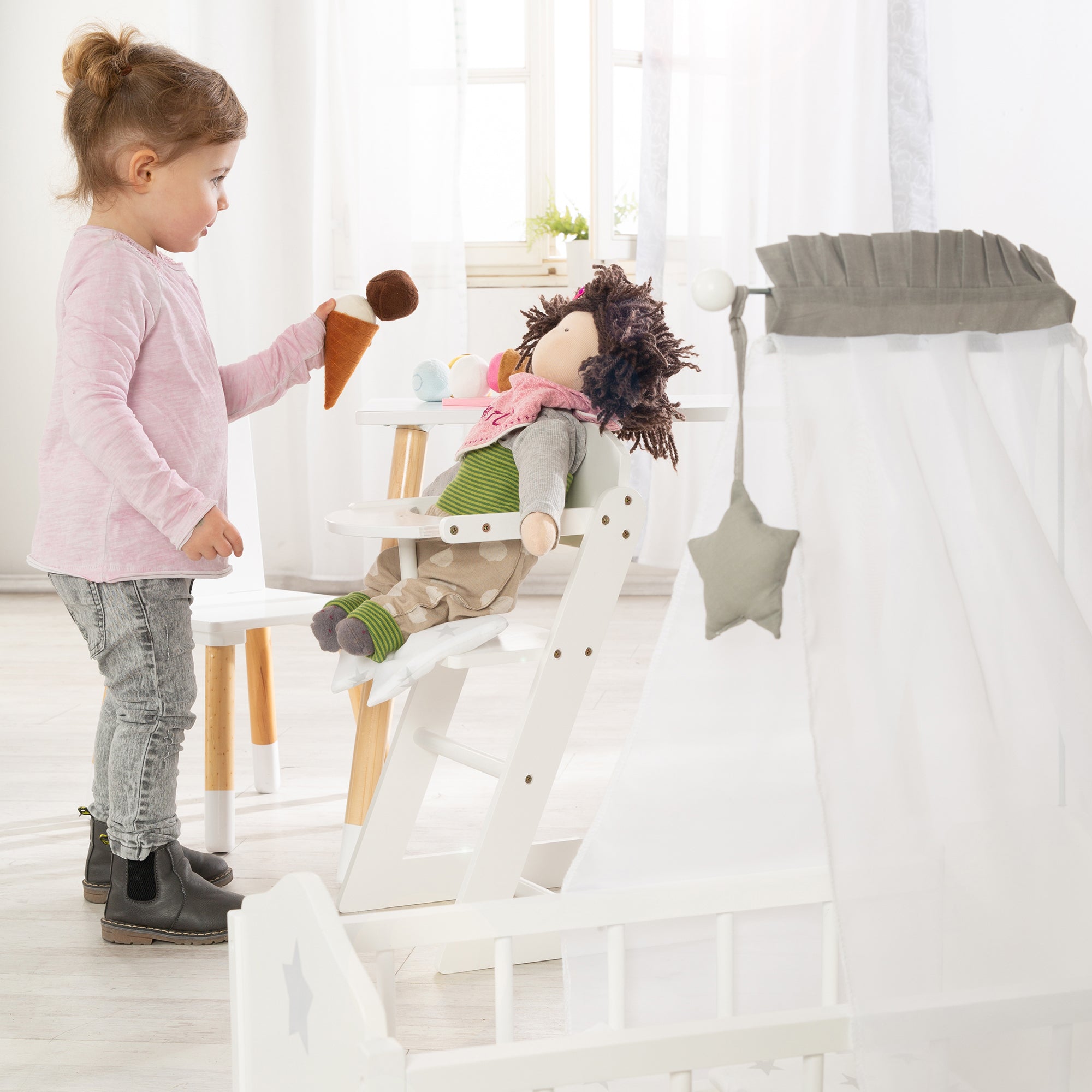 Roba 98535 Puppenwiege Stella weiß – Puppenmöbel & Häuser - Produktbild 8