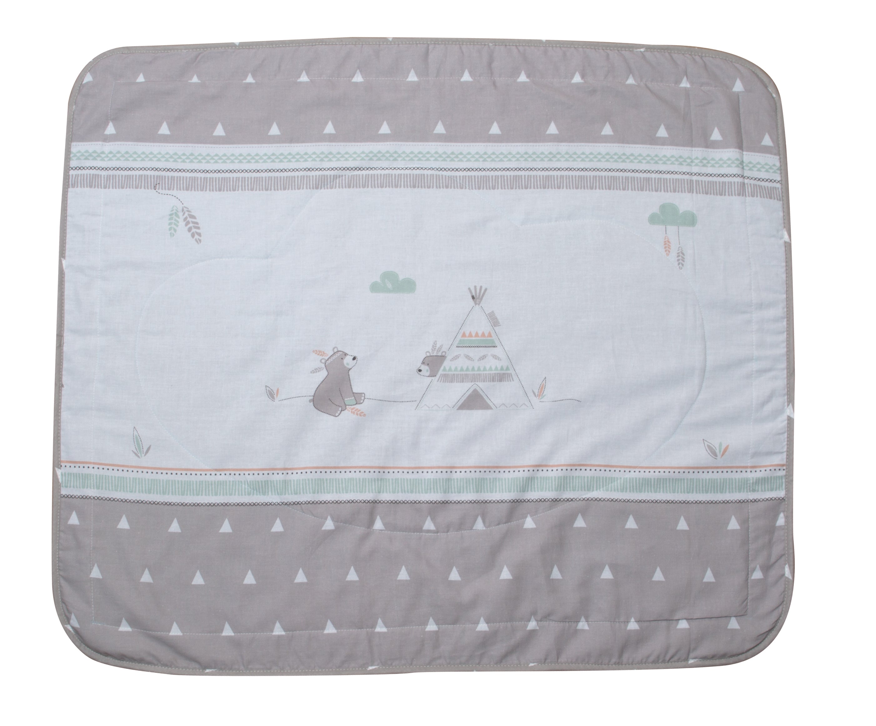 Roba 306100V198 Kuscheldecke Indibär braun-weiß – Heim Textilien - braun-weiß - Heim Textilien - Produktbild 1