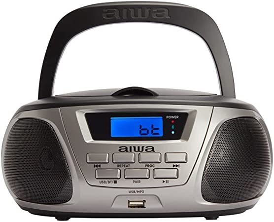 Aiwa_BBTU-300BK_CD-Radio_Anthrazit-Schwarz_USB_Bluetooth_AUX-IN-Eingang, Elektronik, Stereo, Lautsprecher, CD-Player