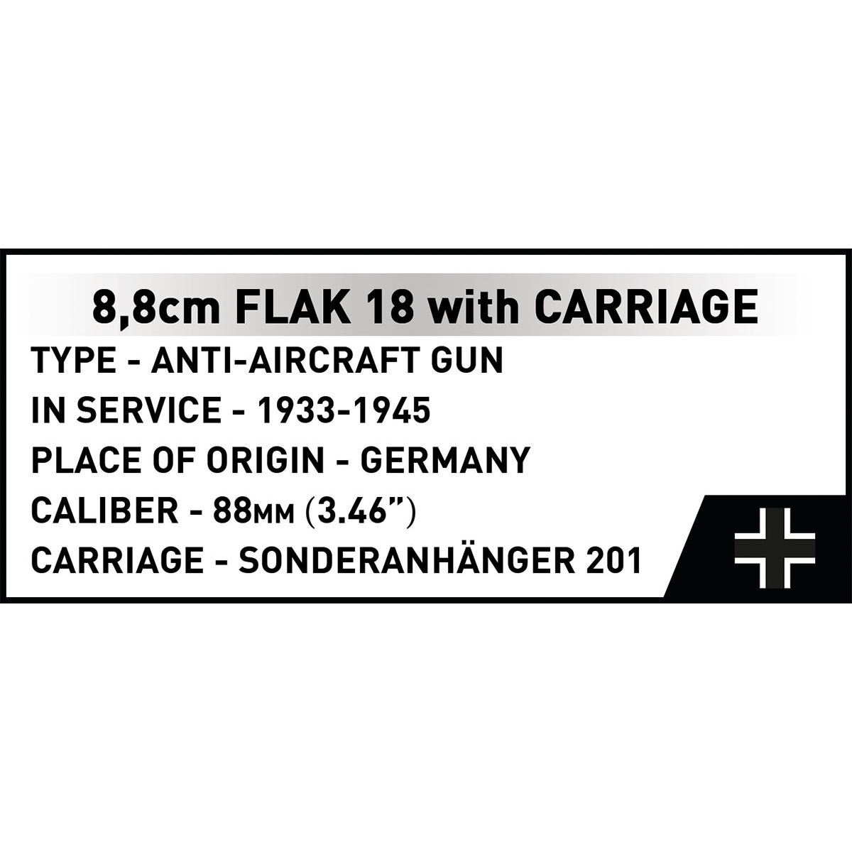 COBI 3140 - 8.8 CM FLAK 18 MIT Lafette - Bild 12
