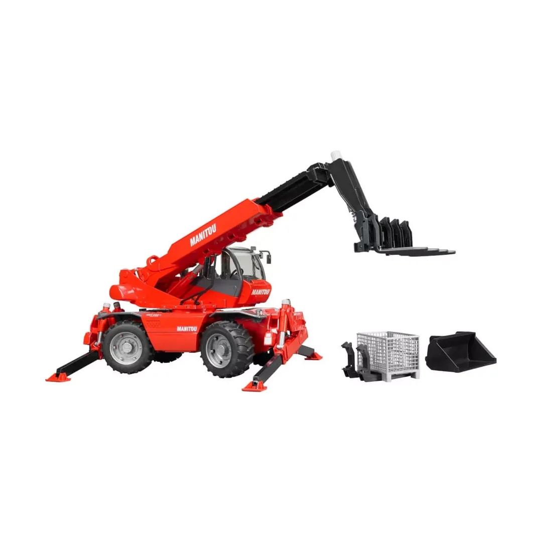 Bruder 02129 Manitou Teleskopstapler MRT 2150 mit Zubehör
