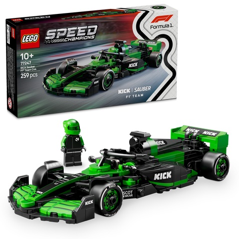 LEGO, Speed, Champions, KICK, Sauber, F1, Team, C44, Rennauto, 77247, Autorennen, Auto, Formel Eins, Rennwagen, Rasenmäher LEGO Speed Champions KICK Sauber F1 Team C44 Rennauto 77247