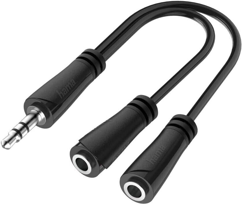 Hama_3,5-mm-Klinke-Adapter,_Splitter_200349, Adapter, Elektronik, Fön, Elektrisches Gerät, Kabel