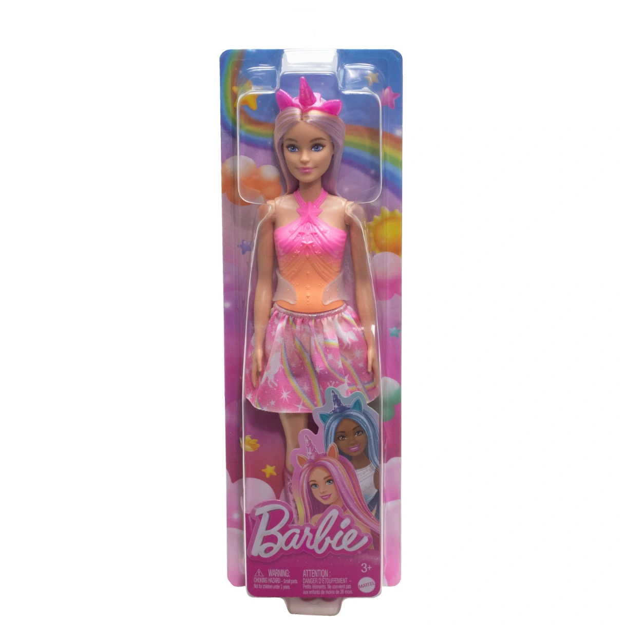 Barbie® Einhorn Puppe - Bunte Fantasiehaare, Farbverlauf-Outfit & Magische Accessoires, HRR13