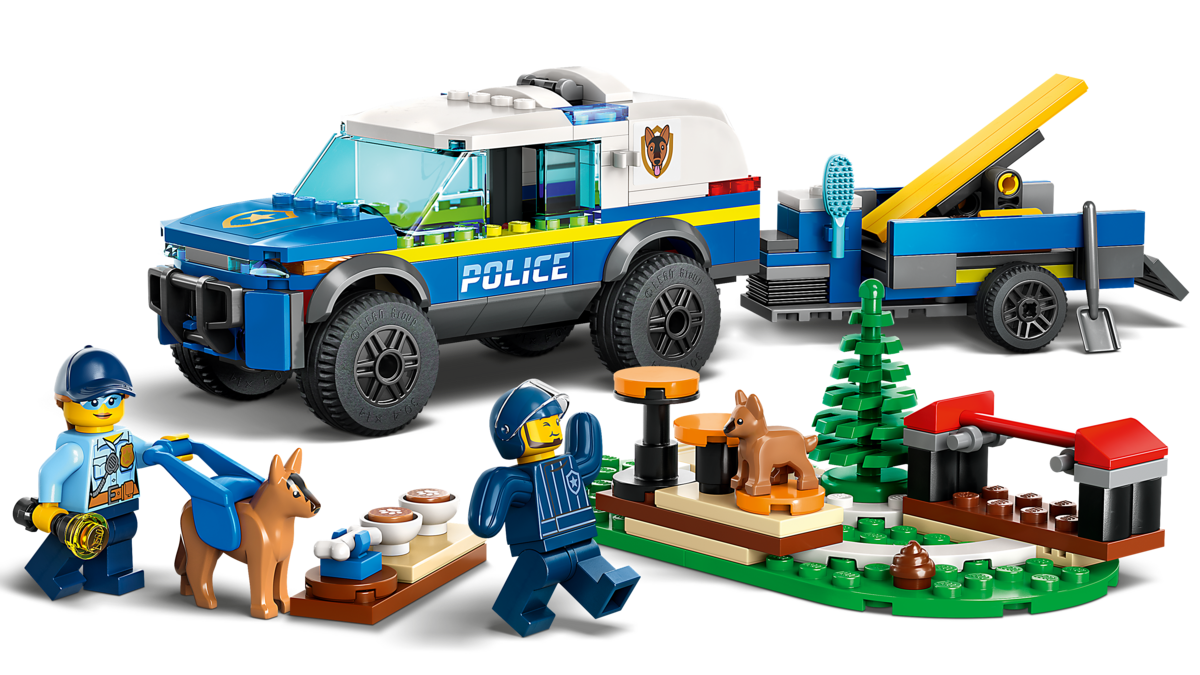 LEGO® City Mobiles Polizeihunde-Training 60369 Abschleppwagen, Lastwagen, Fahrzeug, Maschine, Rad