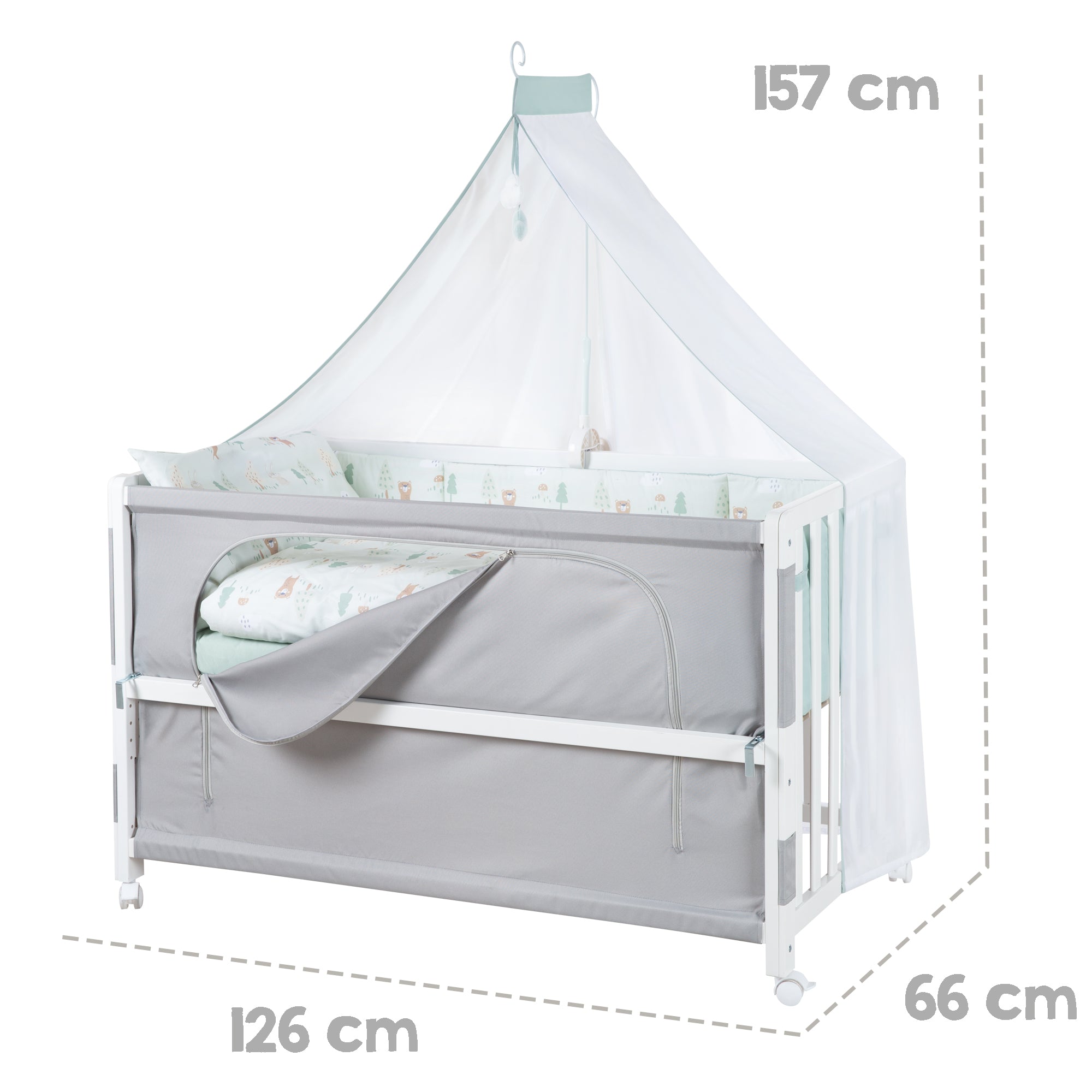 Roba 163003WES283 Room Bed, 60x120 cm Woodland Buddies weiß - Produktbild 11