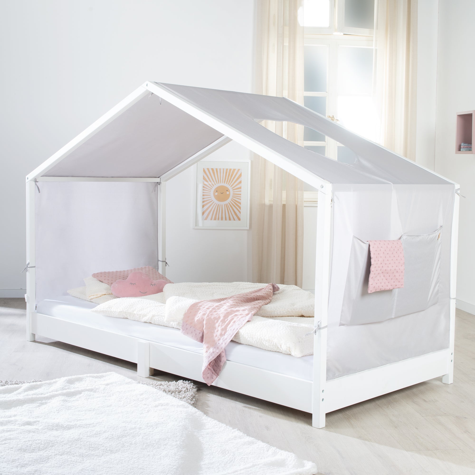 Roba 0286 Hausbettbezug neutral 90 x 200 cm grau – Bettenzubehör - Produktbild 2