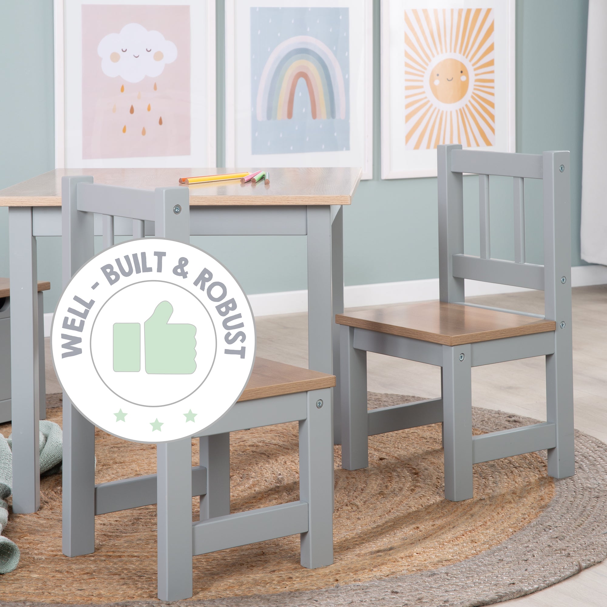 Roba 450040HTP Kindersitzgruppe holz taupe – Spielmöbel - Produktbild 15