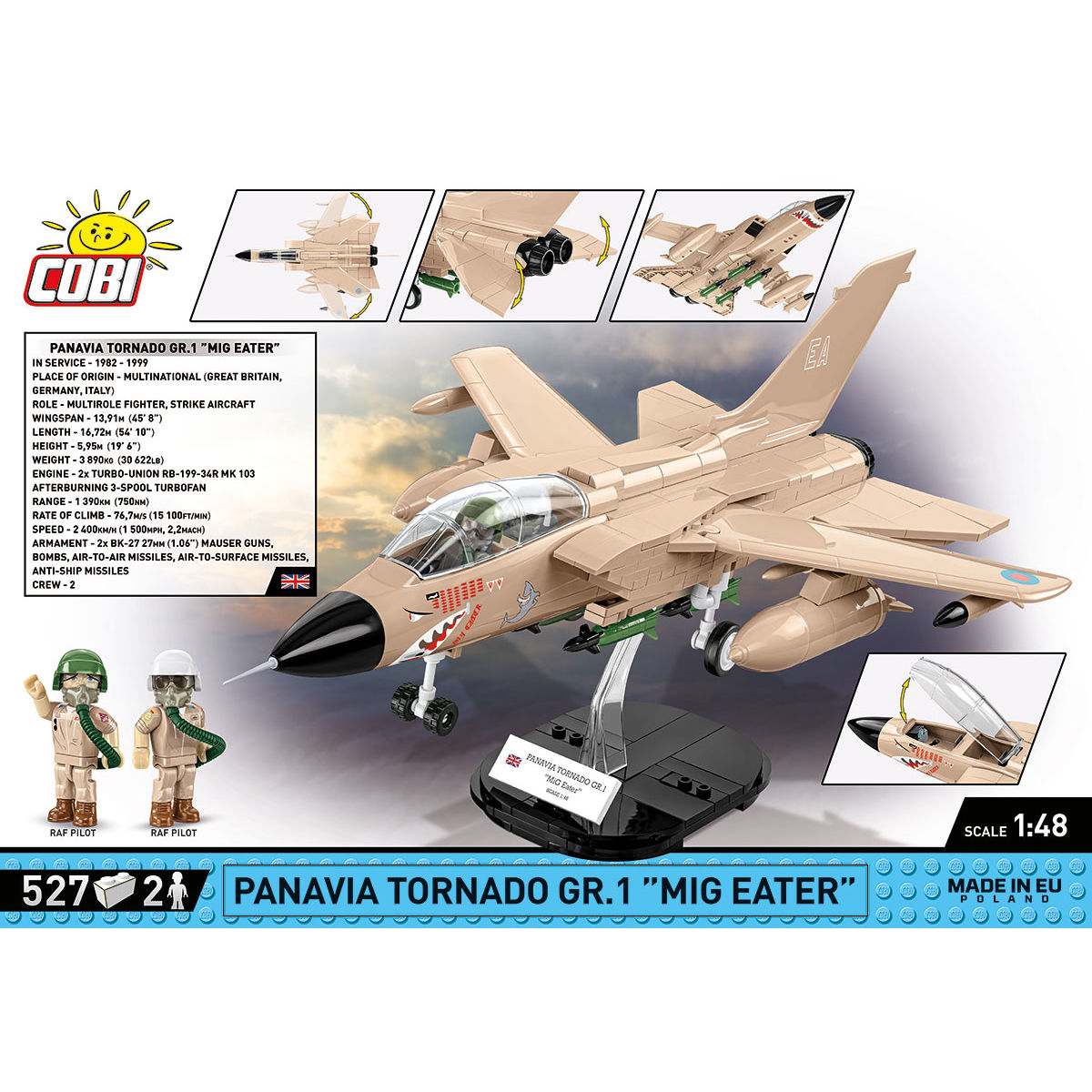 COBI 5854 - Panavia Tornado GR.1 MIG EATE SCALE 1:48 - Bild 4