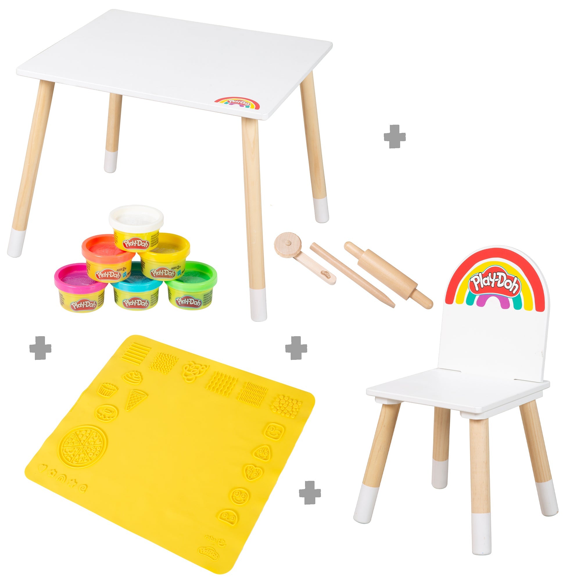 Roba 450015PD1ZU Sitzgruppen-Set roba x Play-Doh weiß – Spielmöbel - weiß - Spielmöbel - Produktbild 1